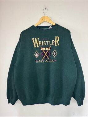 Vintage Ski Whistler British Columbia Crewneck / XL / 90s
